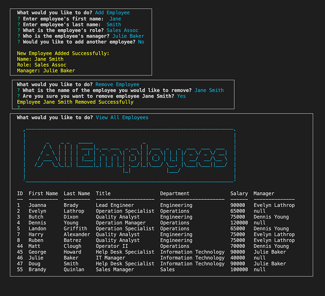 Employee Tracker